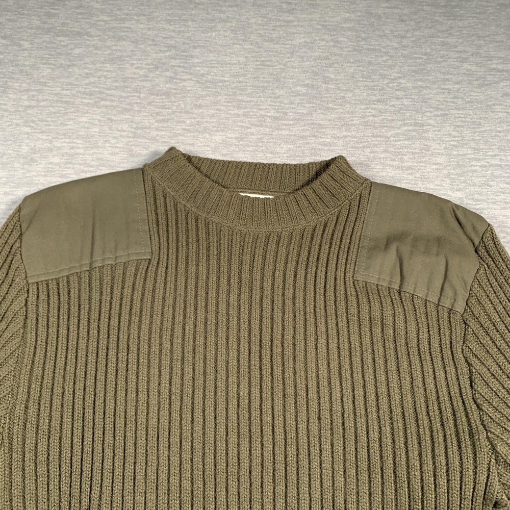 DSCP Valor Collection Sweater Mens 40 Olive‎ Green Wool Military Pullover Patch - Picture 4 of 11